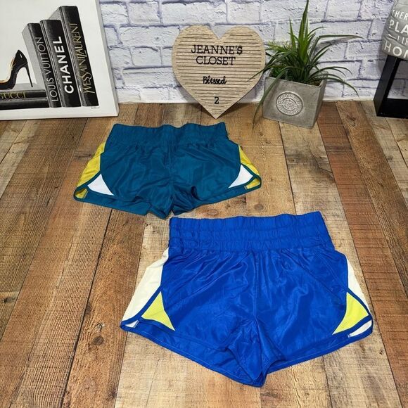 2 pair RBX Teal & blue High Waisted Running/ Athletic Shorts M - Picture 14 of 15